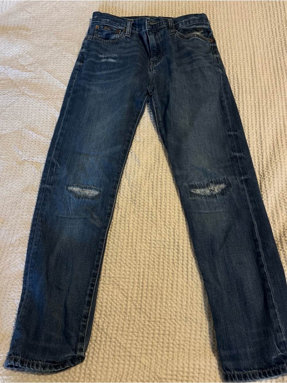 Ralph Lauren Boys Dark Blue Distressed Jeans